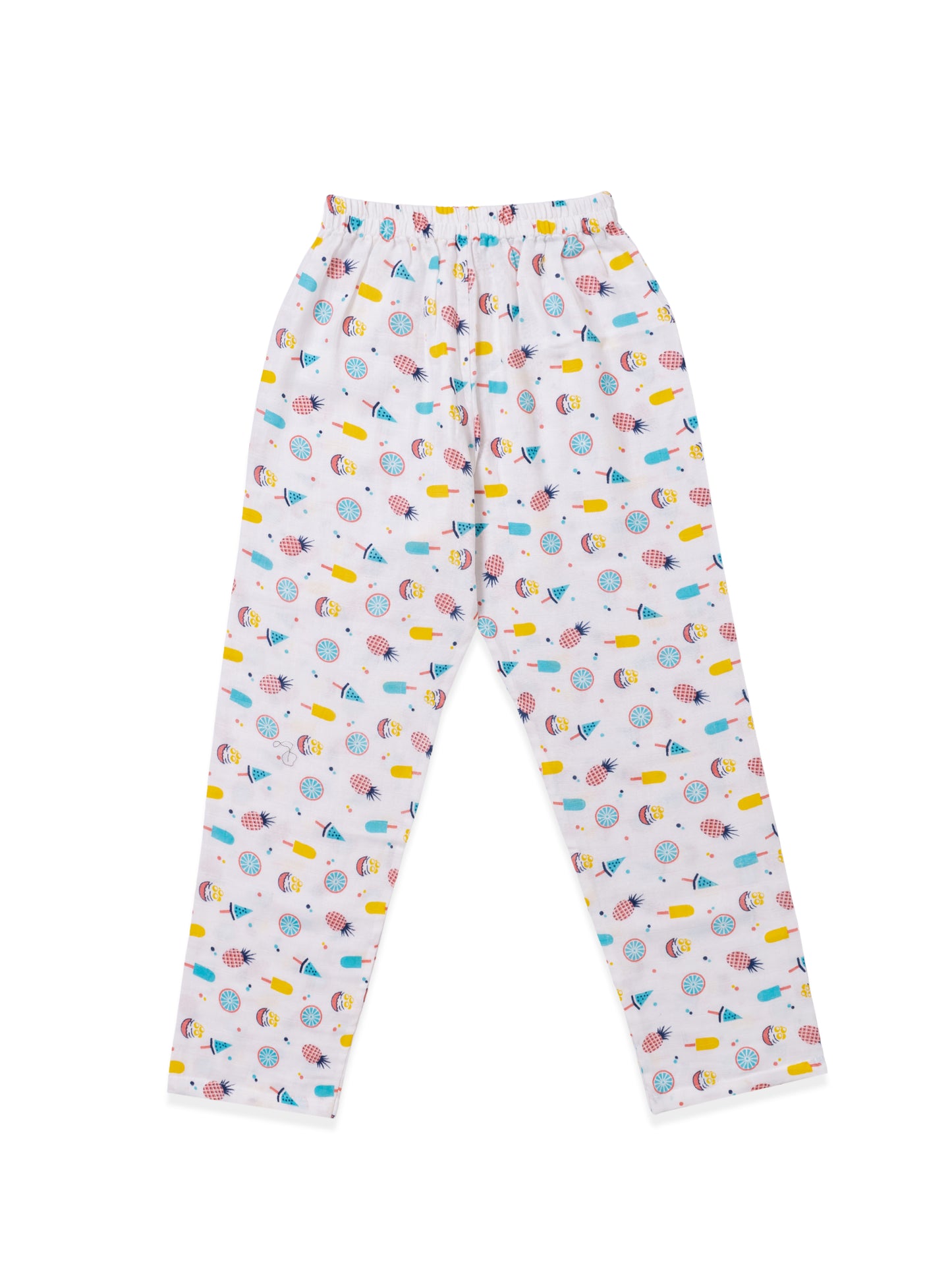 Muslin Cotton Nightsuit – Ice Cream & Lollipop Print