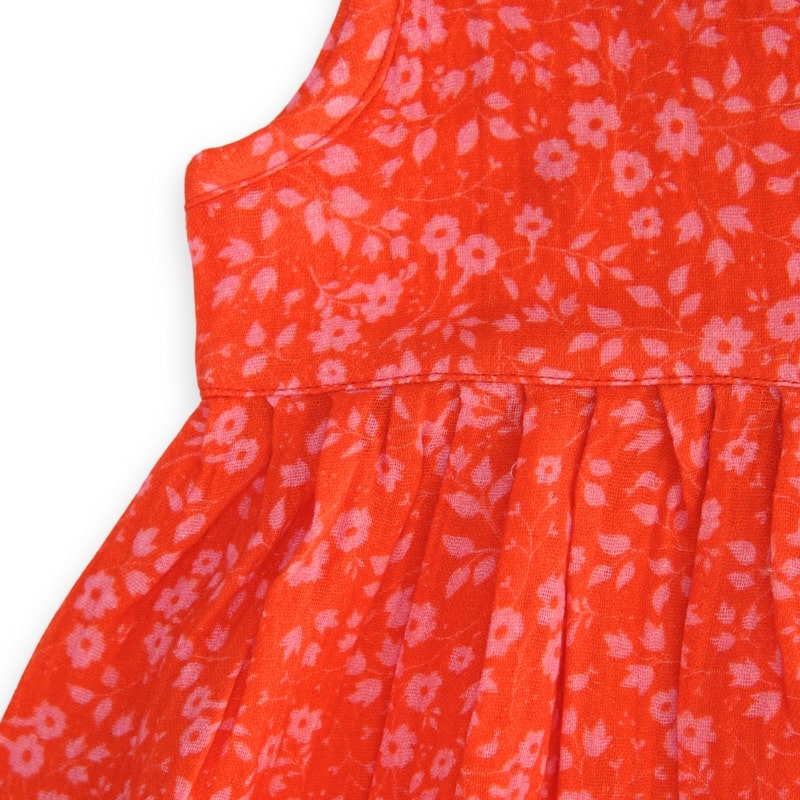 Bright Floral Print Peplum Top
