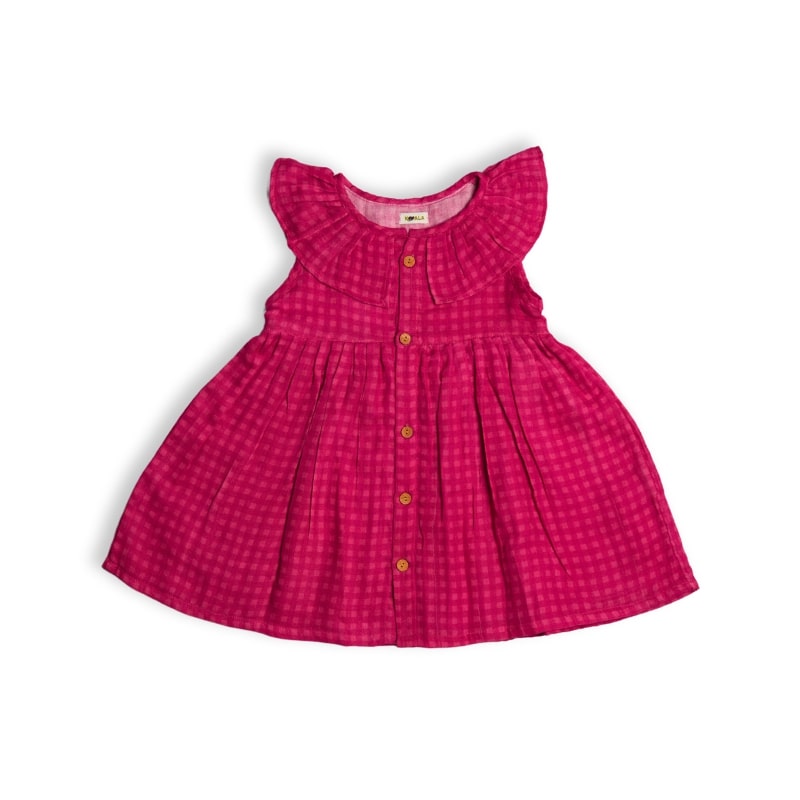 Cherry Check Ruffle Dress