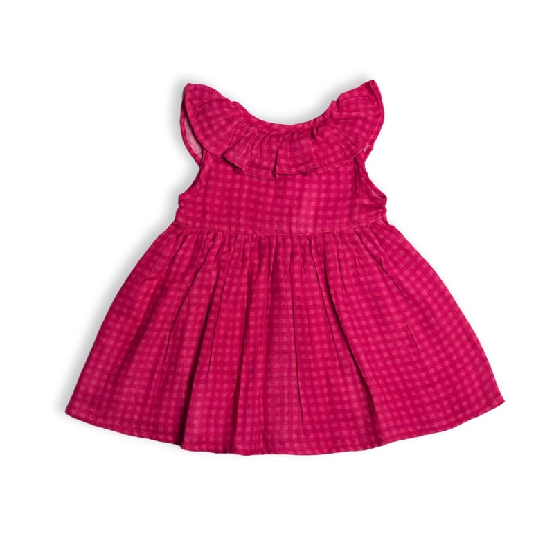 Cherry Check Ruffle Dress