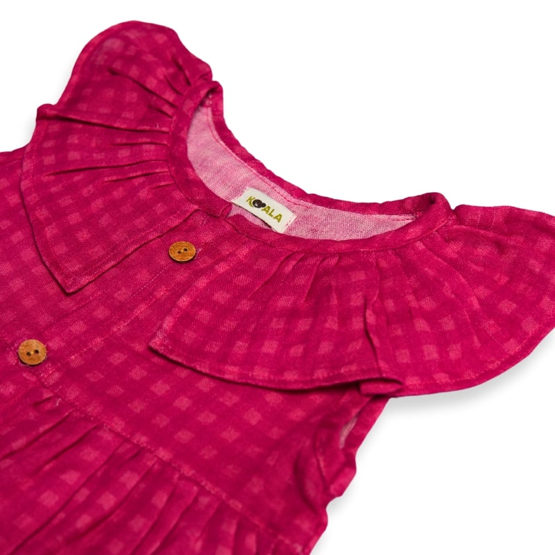 Cherry Check Ruffle Dress
