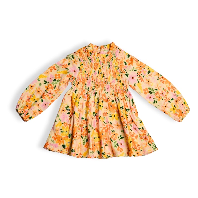 Sunlit Bloom Smocked Dress