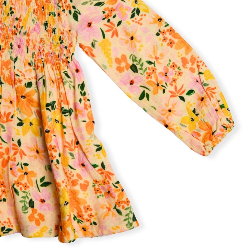 Sunlit Bloom Smocked Dress