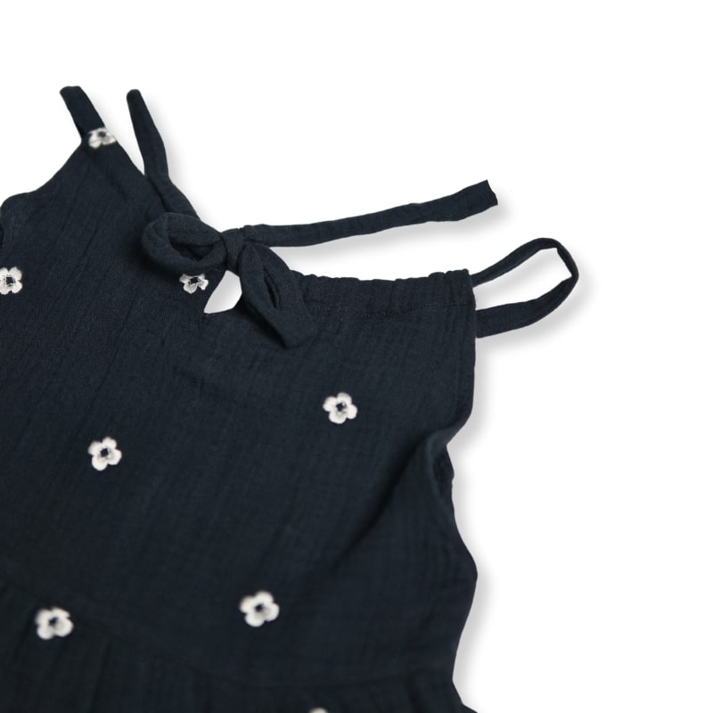 Navy Blue Three Tier Twirl Dress