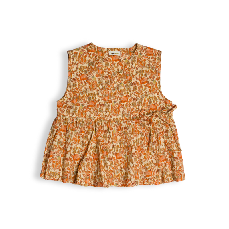 Autumn Bloom Wrap Top