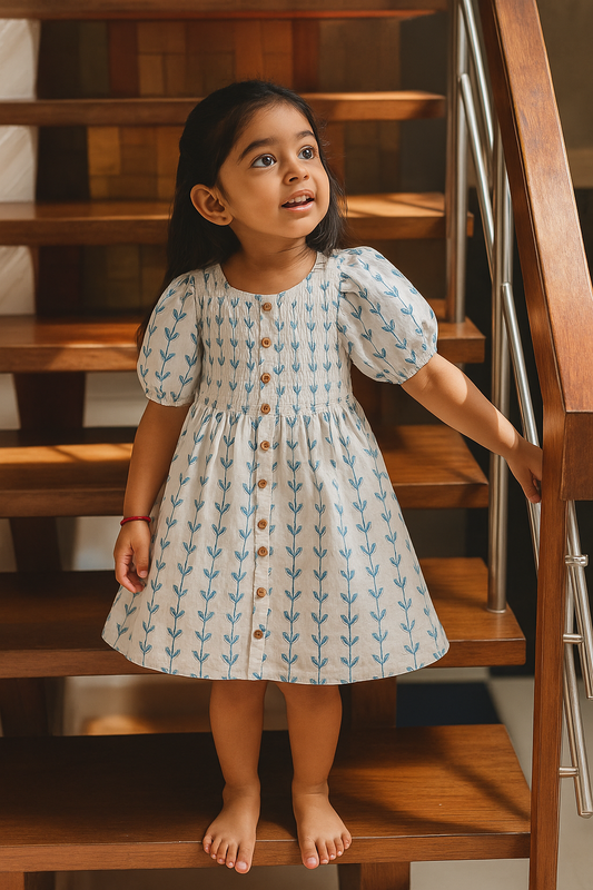 Blue Meadow Smocked Dress