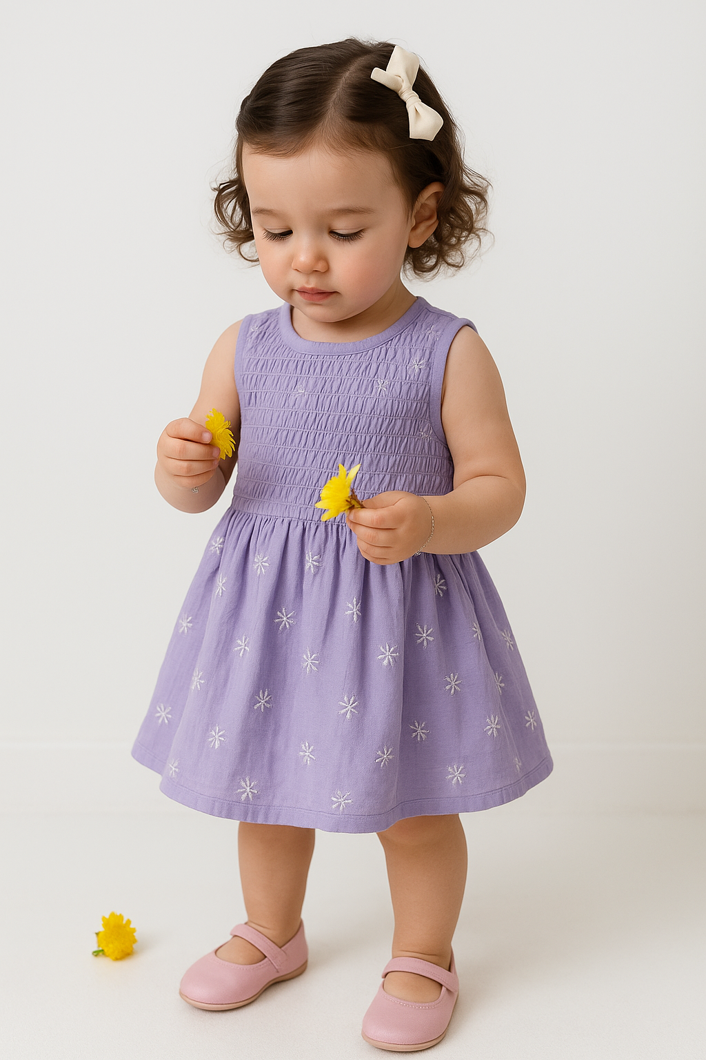 Lavender Pearl Blossom Dress