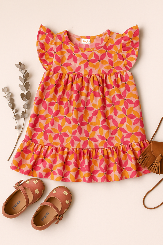 Sunshine Bloom Ruffle Dress