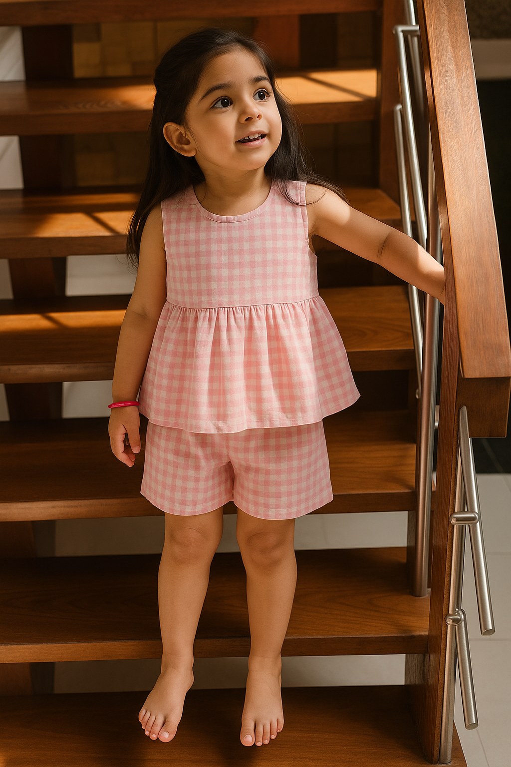 Blush Gingham Co-ord Set