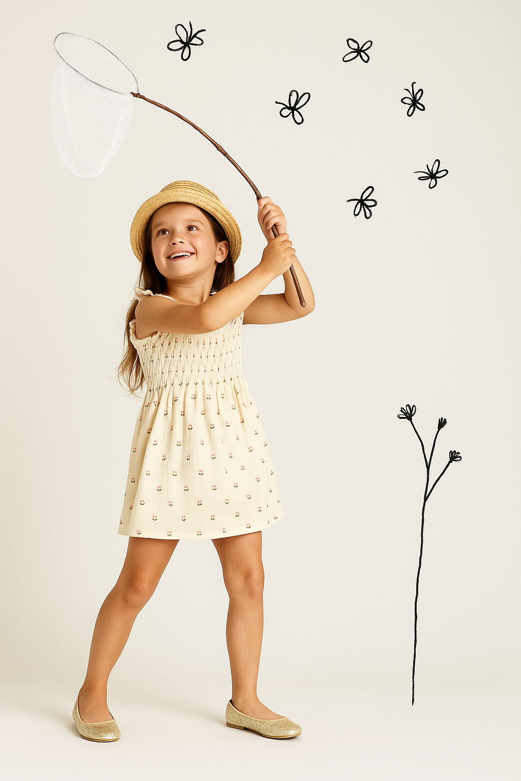 Petal Whisper Smocked Dress