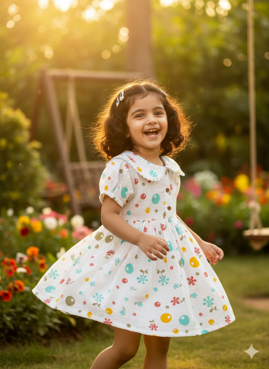 Candy Bloom Muslin Dress