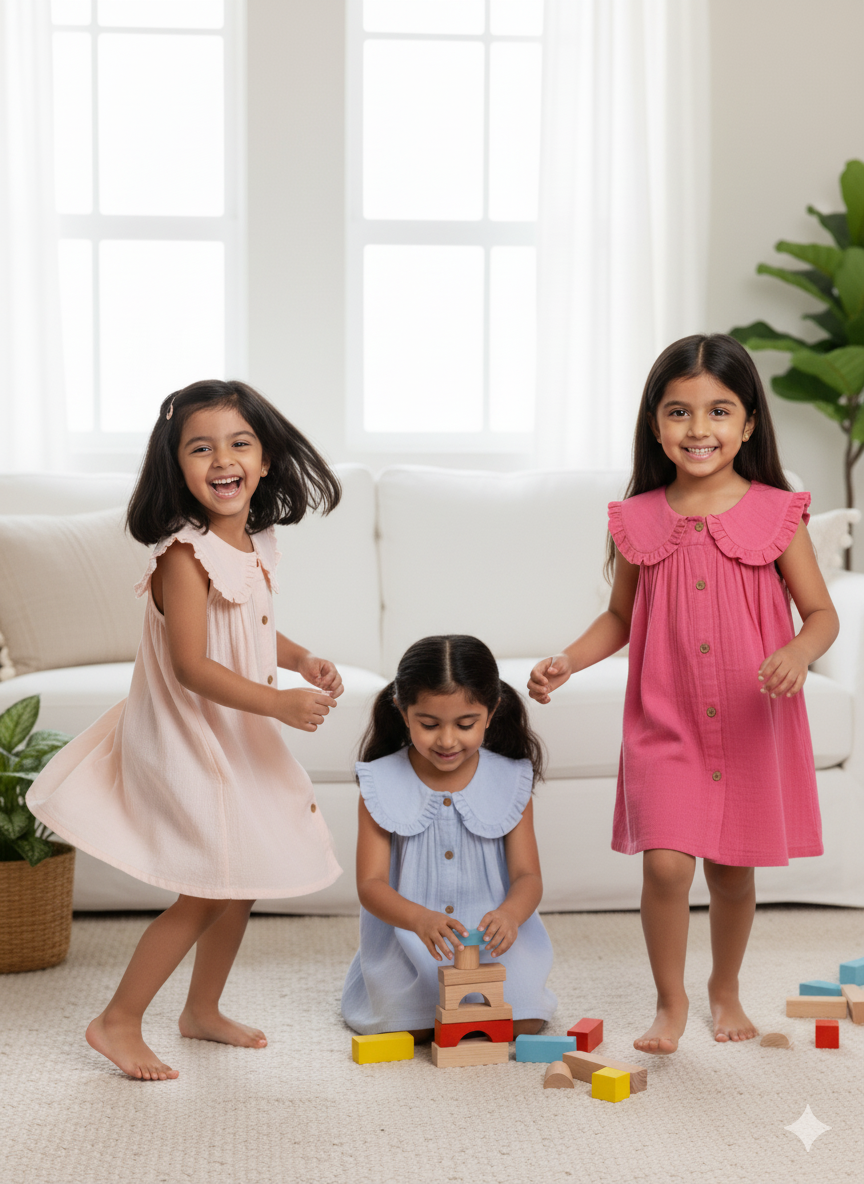 Blossom Hemp Ruffle Dress