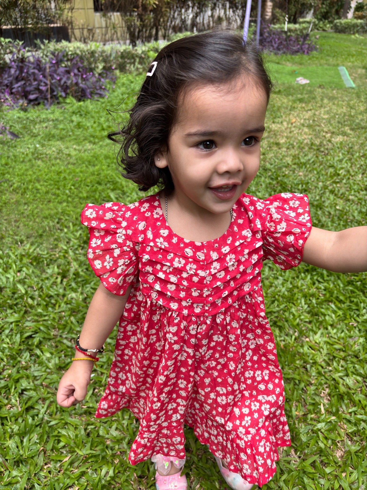 Cherry Blossom Ruffle Dress