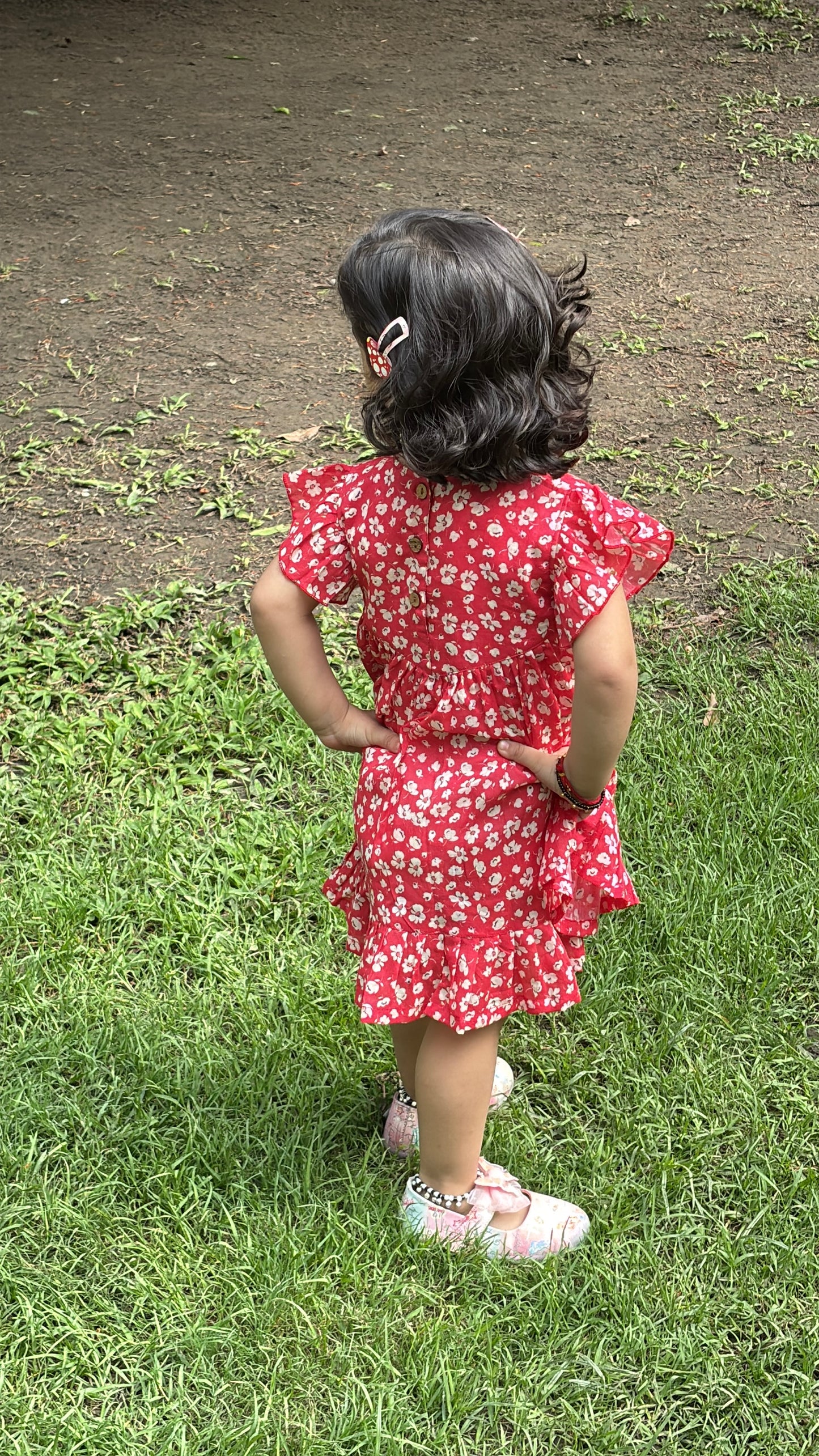 Cherry Blossom Ruffle Dress