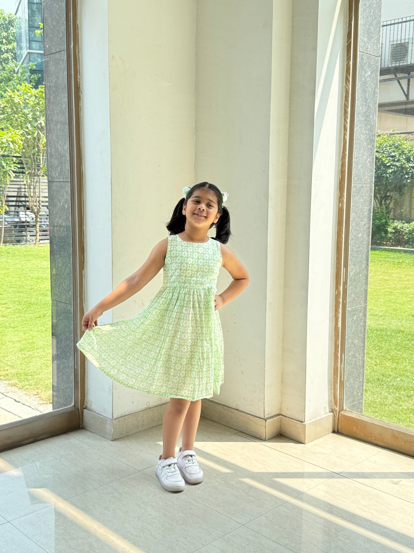 Mint Blossom Twirl Dress
