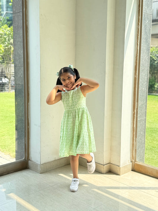 Mint Blossom Twirl Dress
