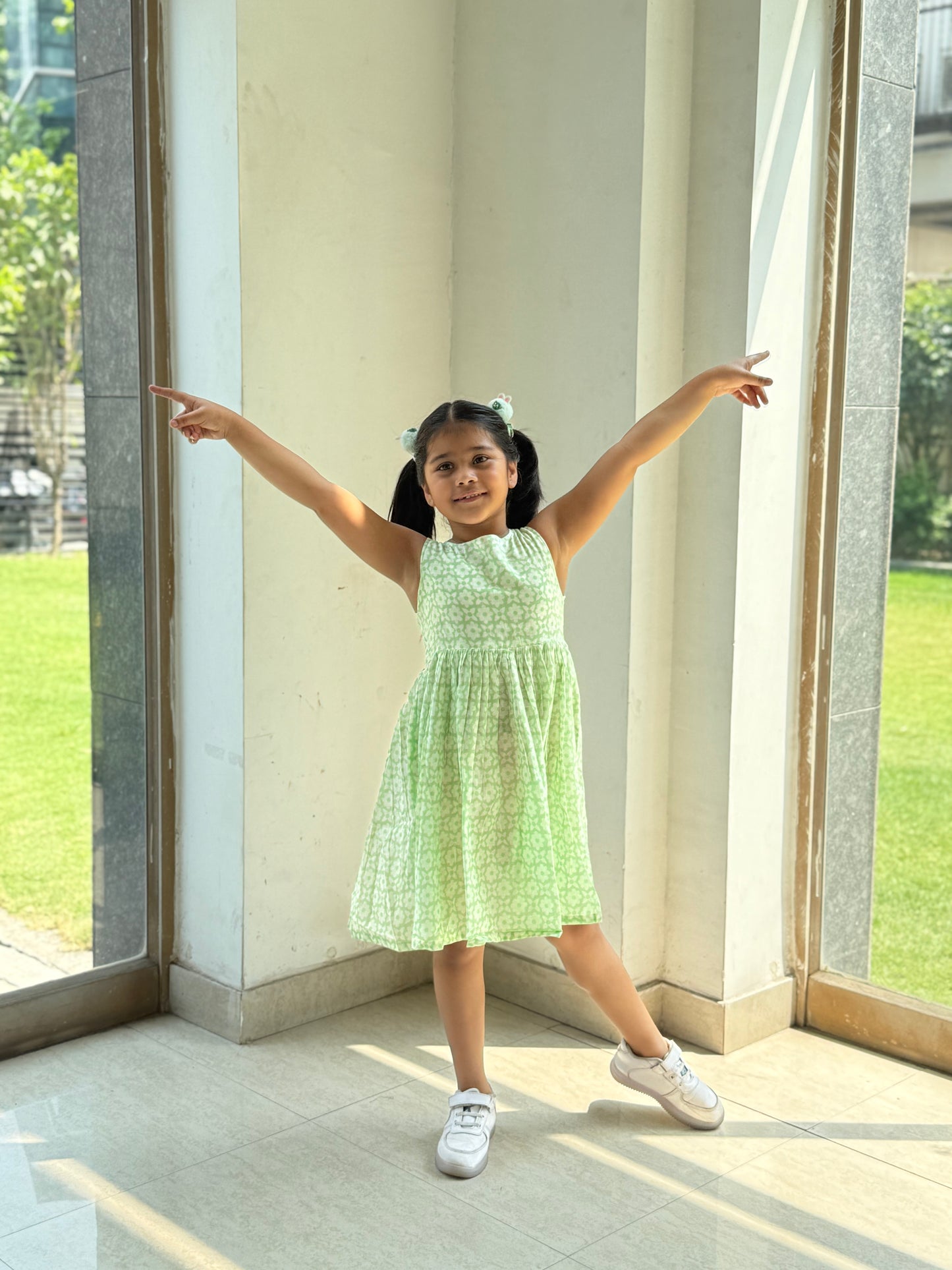 Mint Blossom Twirl Dress