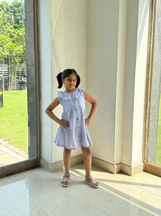Lavender Gingham Mumul Dress