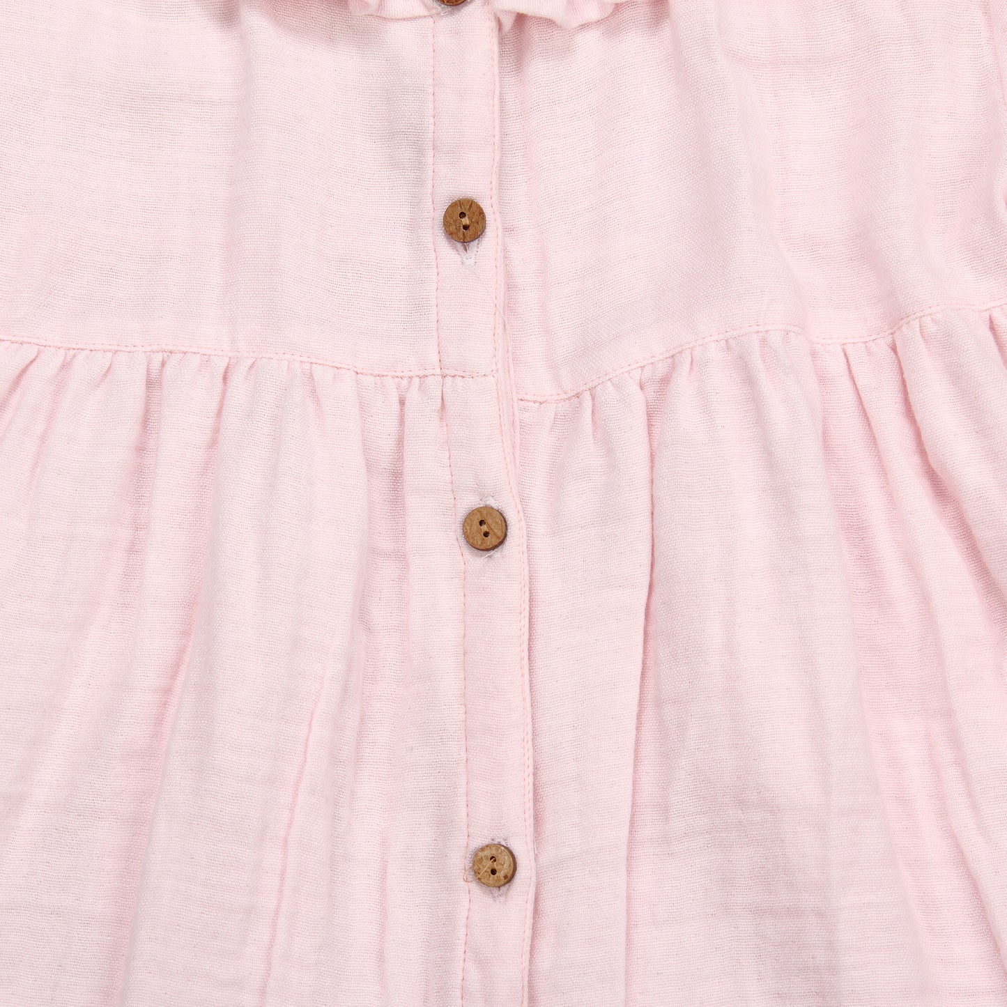 Babypink Ruffle Front-Open Dress