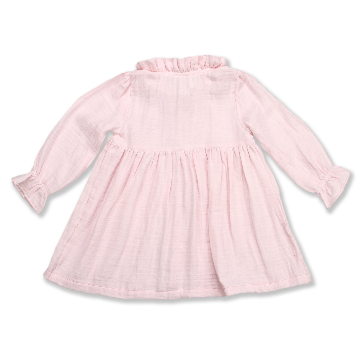Babypink Ruffle Front-Open Dress
