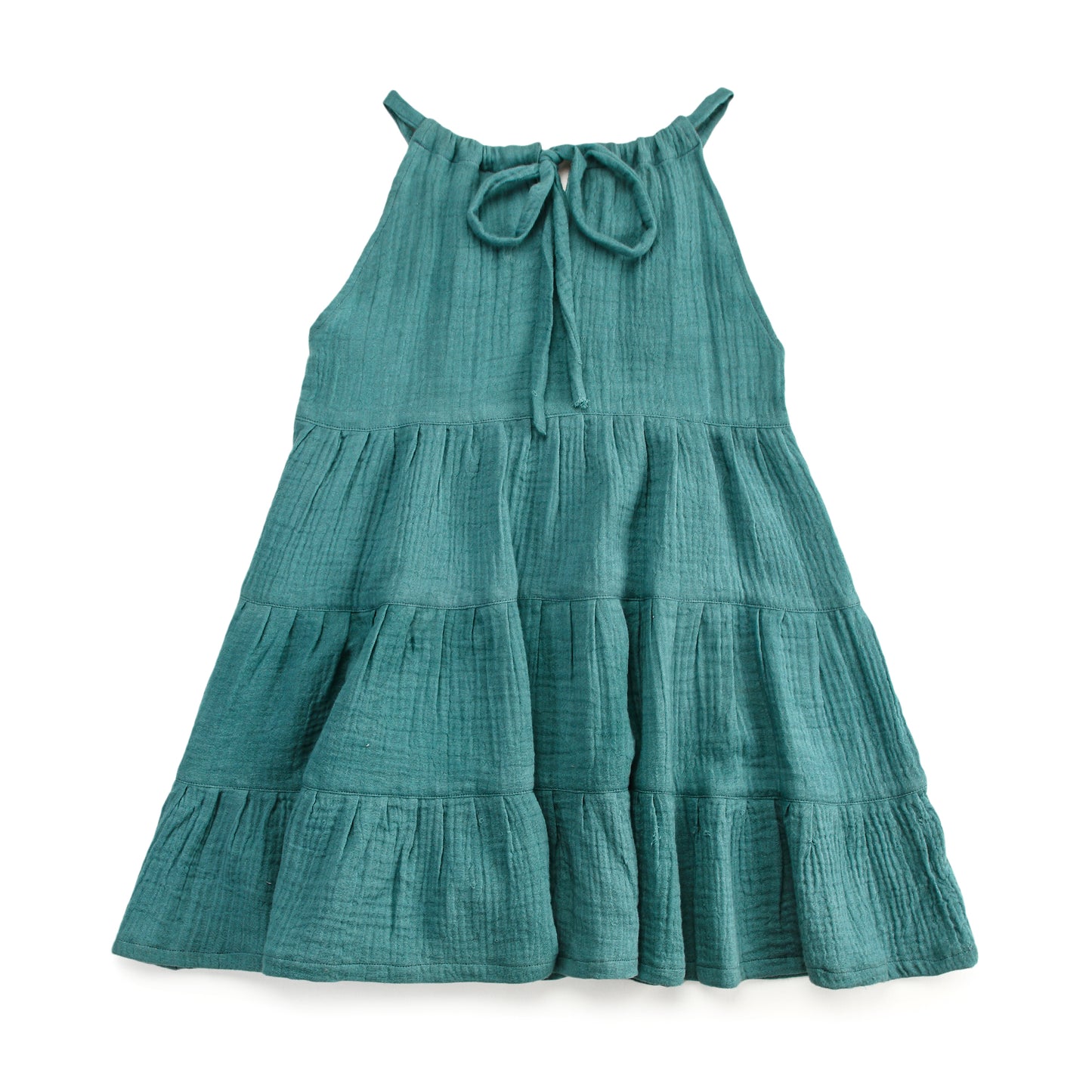 Sea Blue Tiered Dress