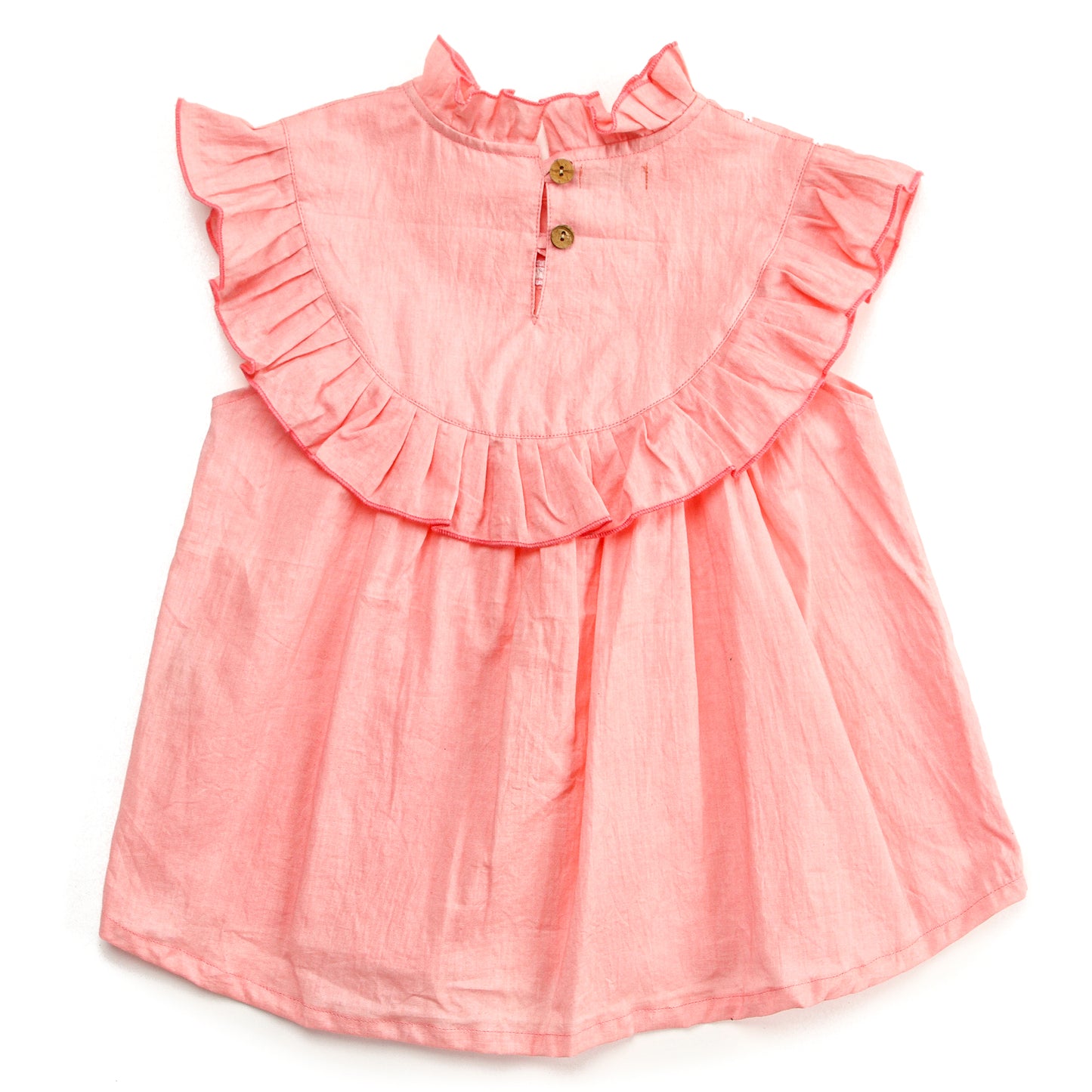 Coral Grace Ruffle dress