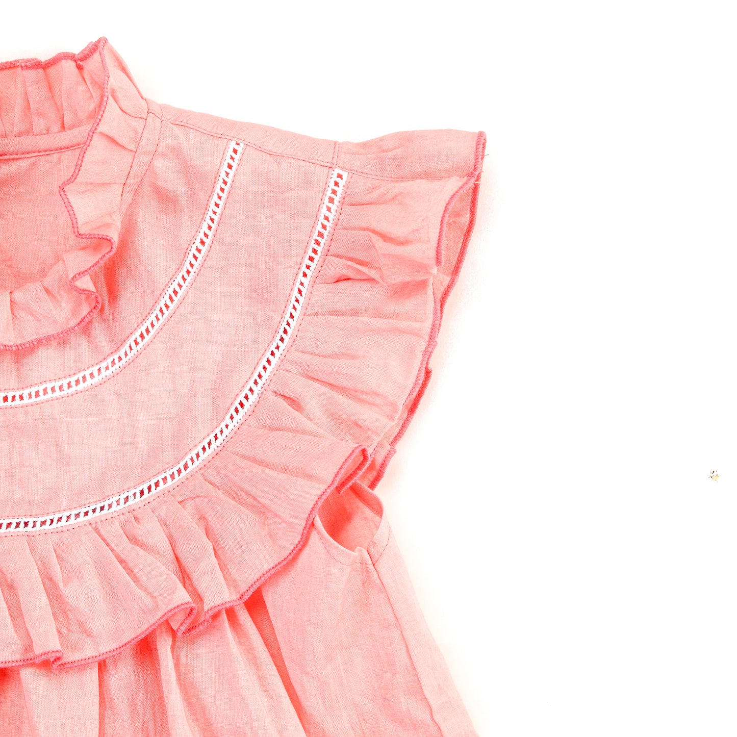 Coral Grace Ruffle dress