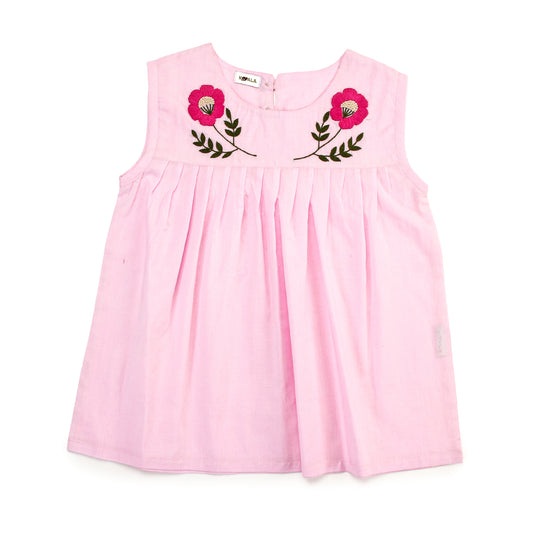 Pink Blossom Muslin Dress