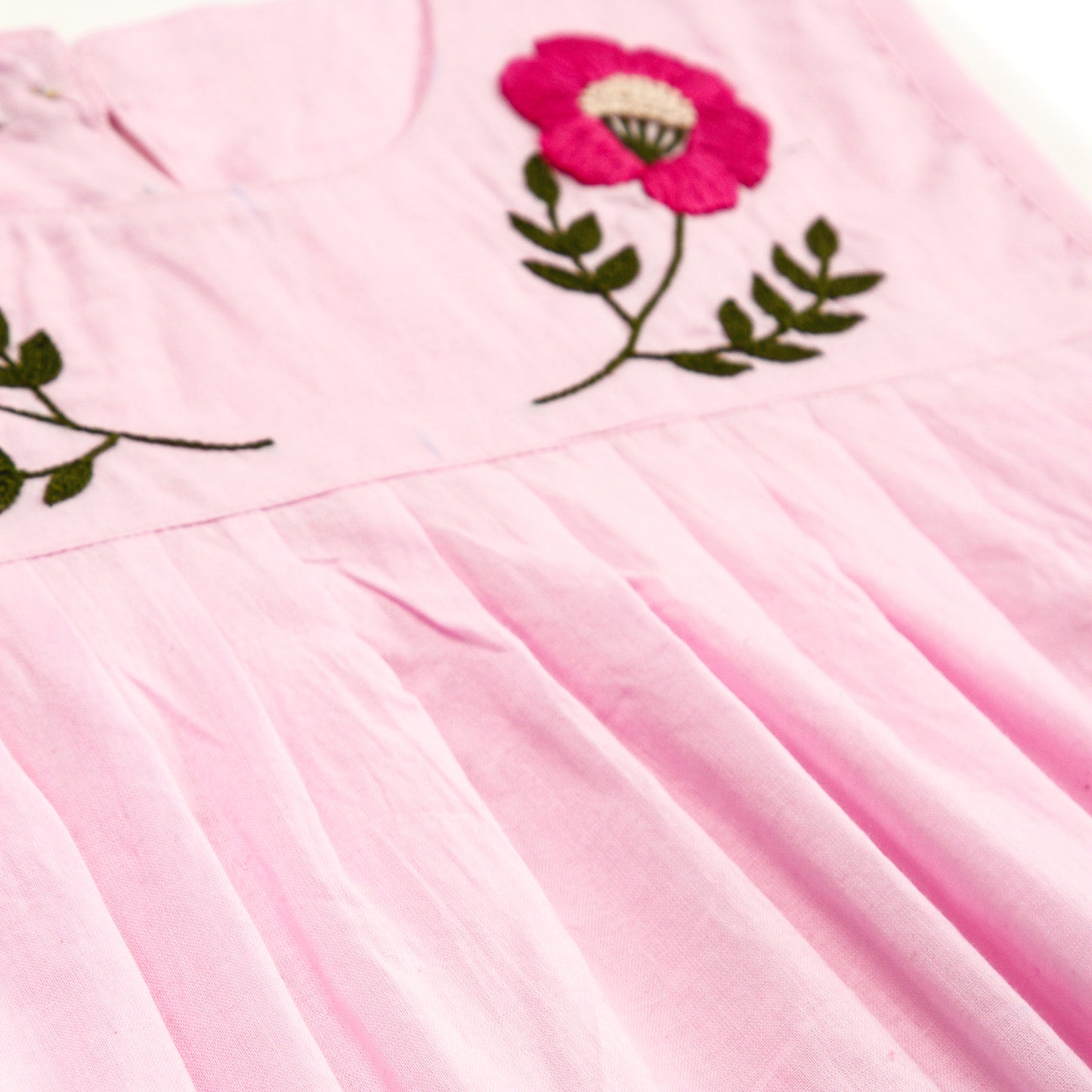 Pink Blossom Muslin Dress