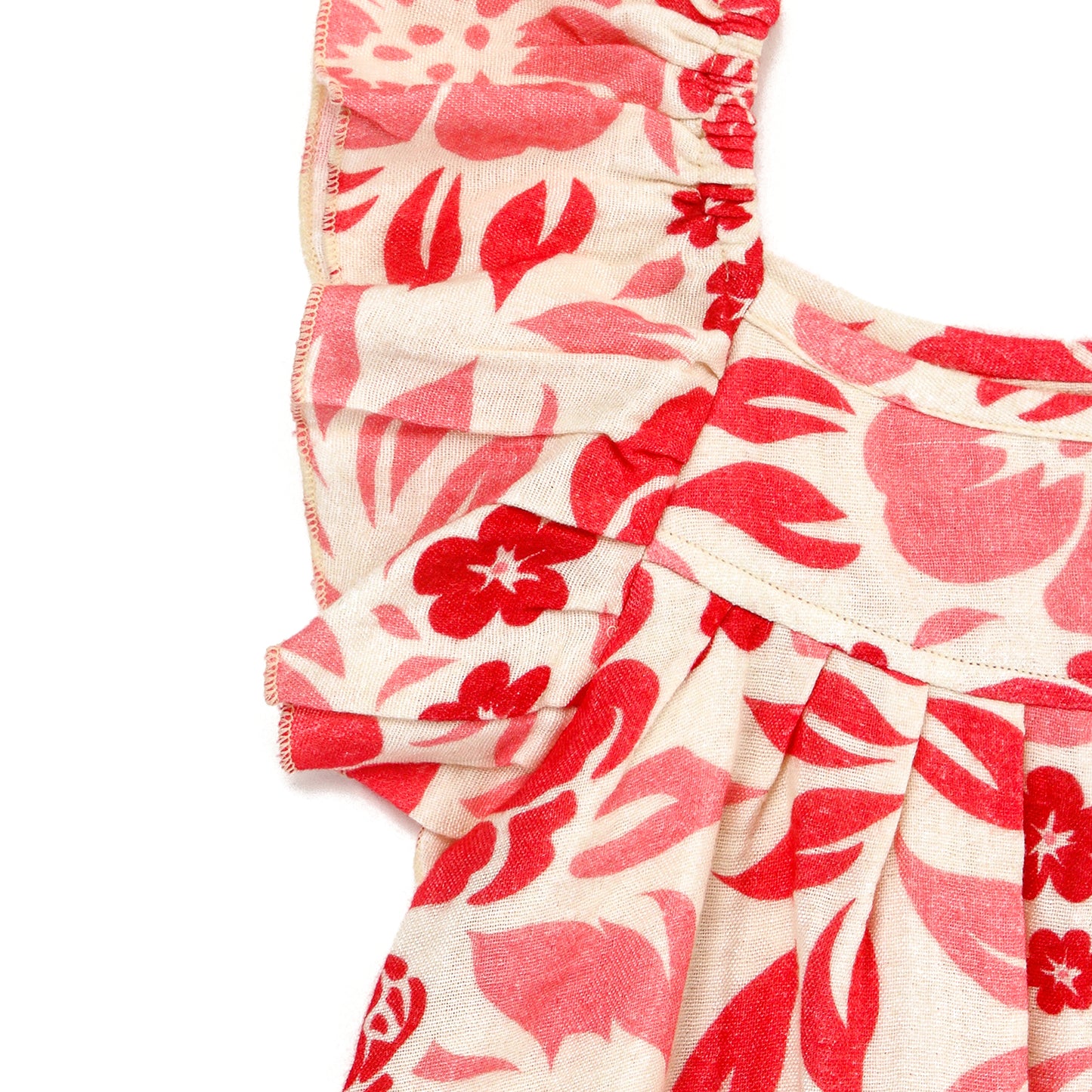 Topical Bloom Ruffled Dress