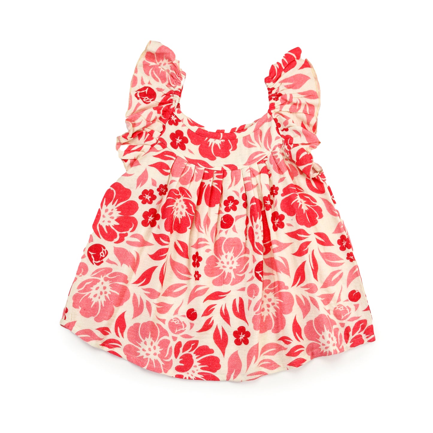 Topical Bloom Ruffled Dress