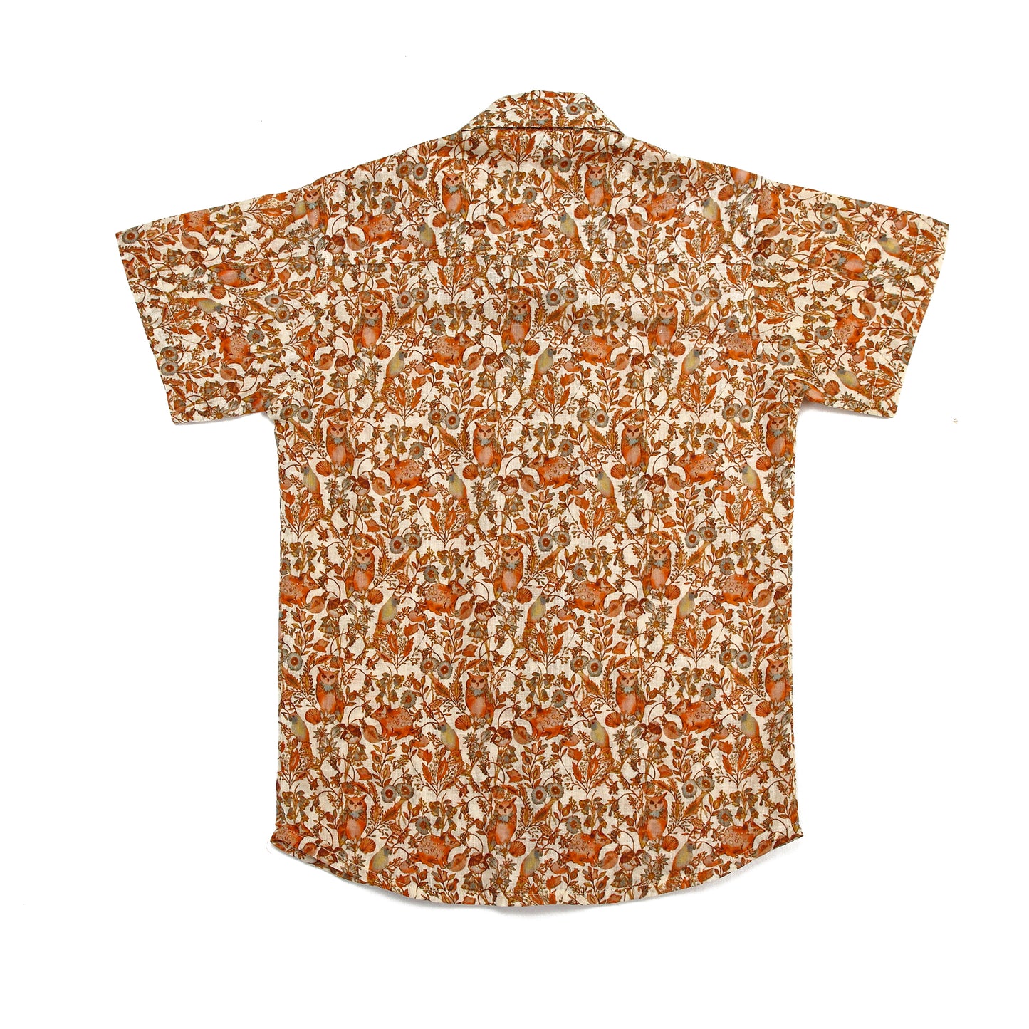 Boys Abstract Jungle Print Half Sleeve Mulmul Shirt