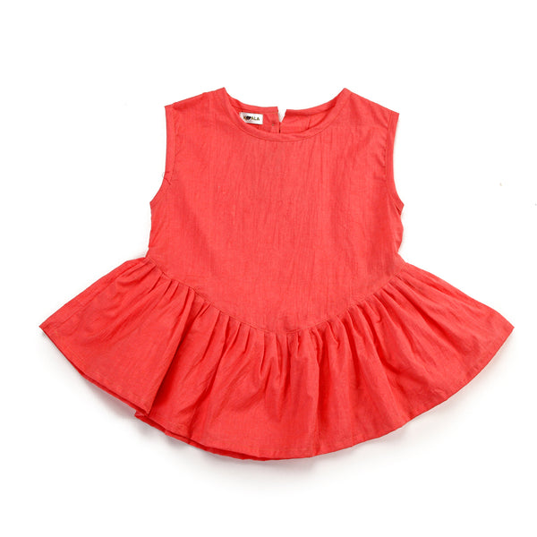 Coral Charm Drop Waist Dress