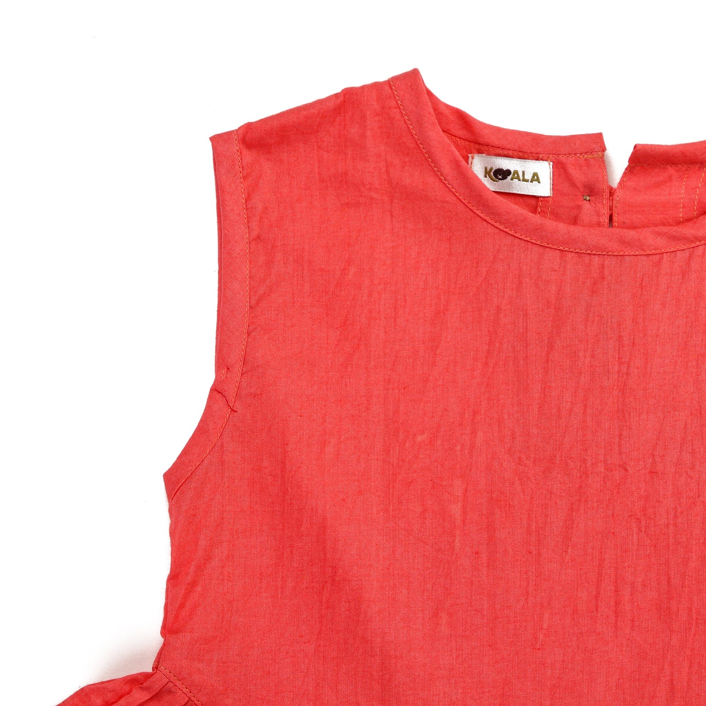 Coral Charm Drop Waist Dress