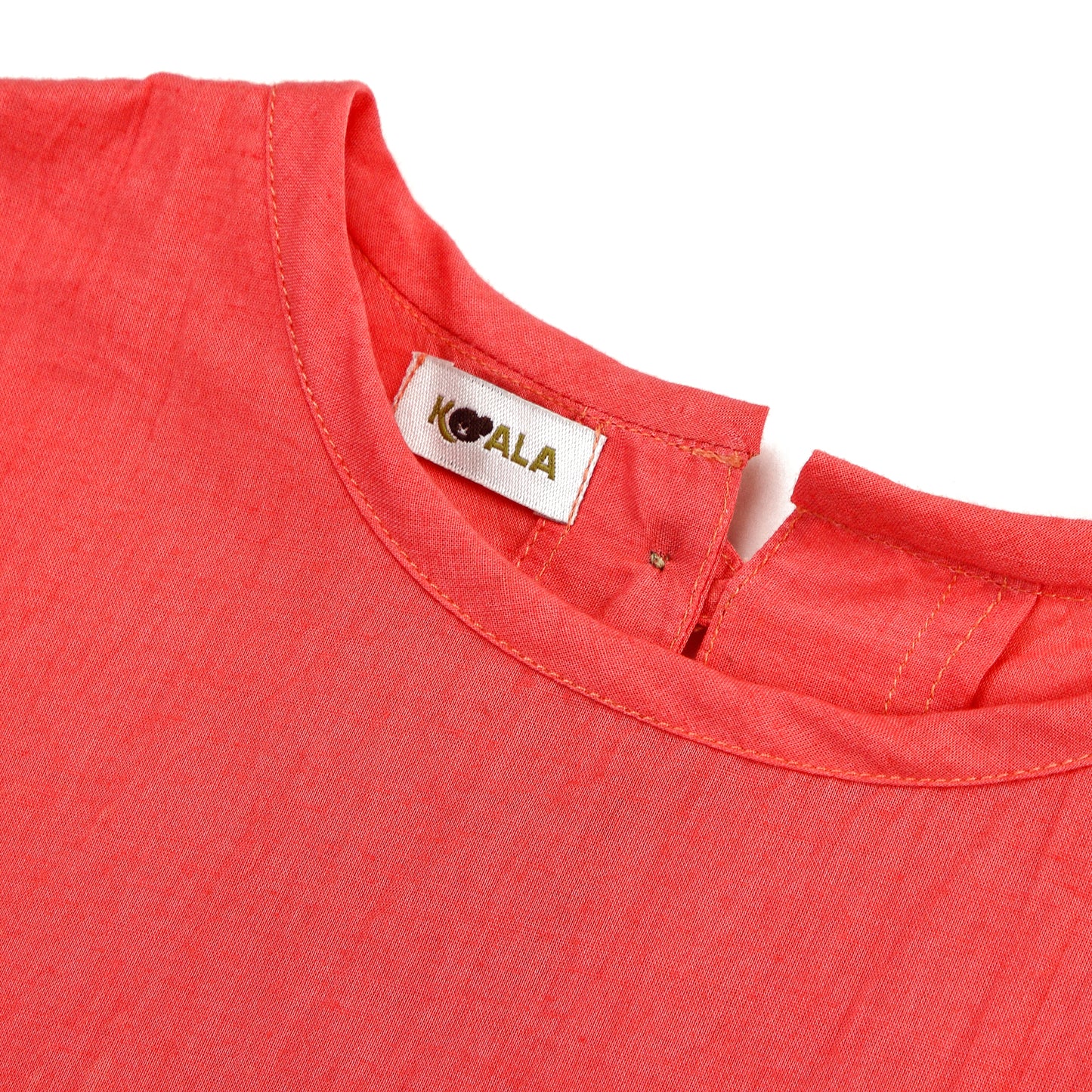 Coral Charm Drop Waist Dress