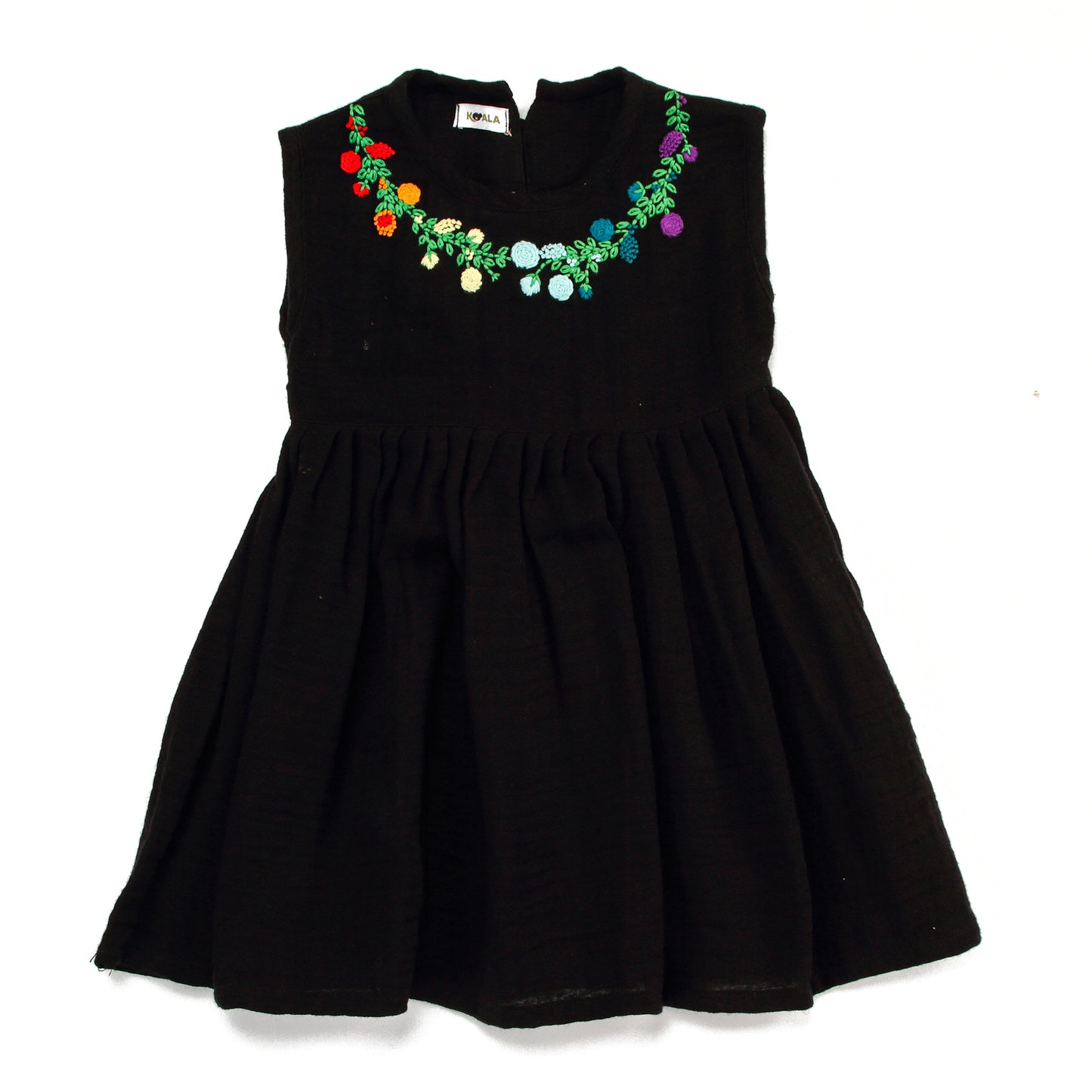 Black Fit and Flare Dress with Embrodiery Work