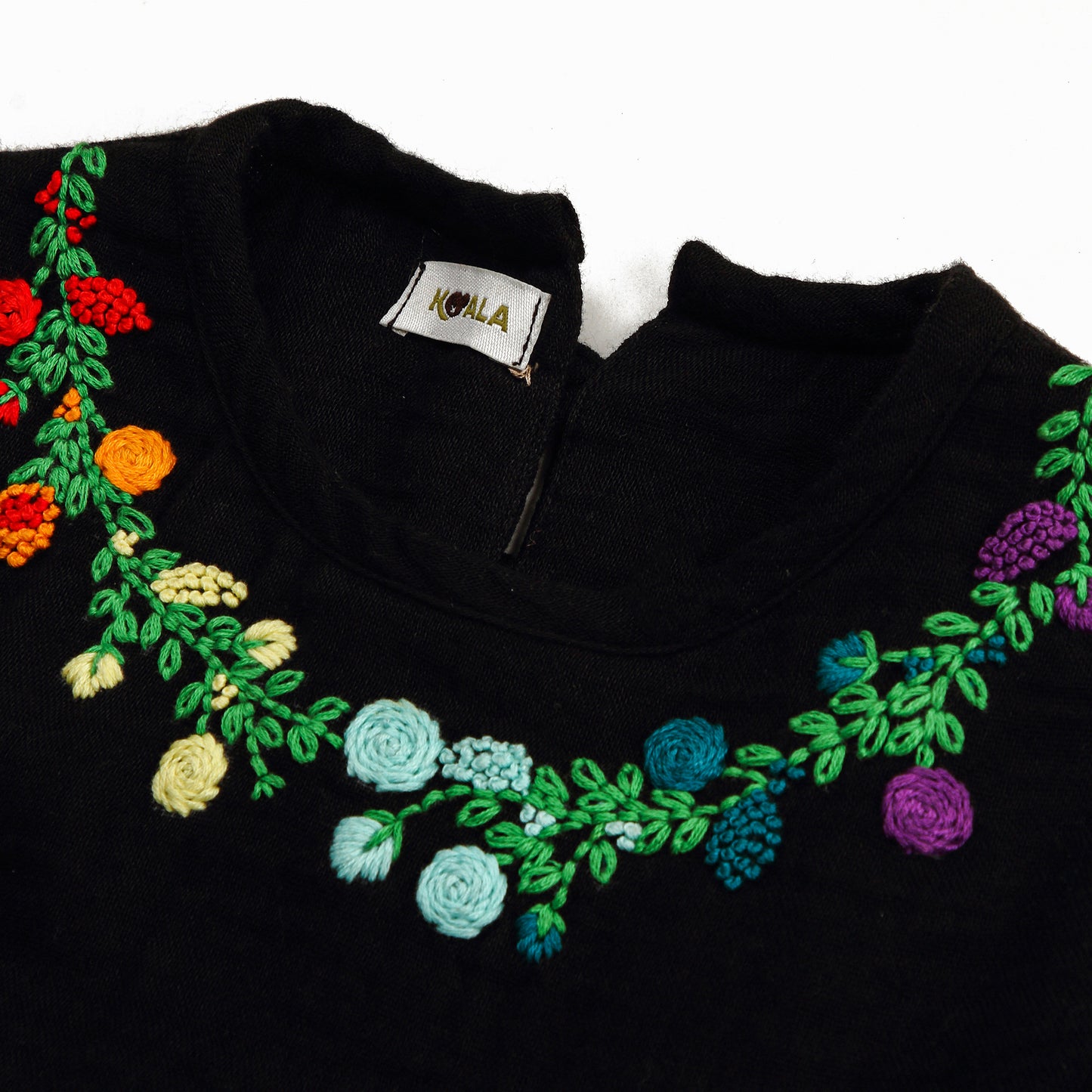 Black Fit and Flare Dress with Embrodiery Work