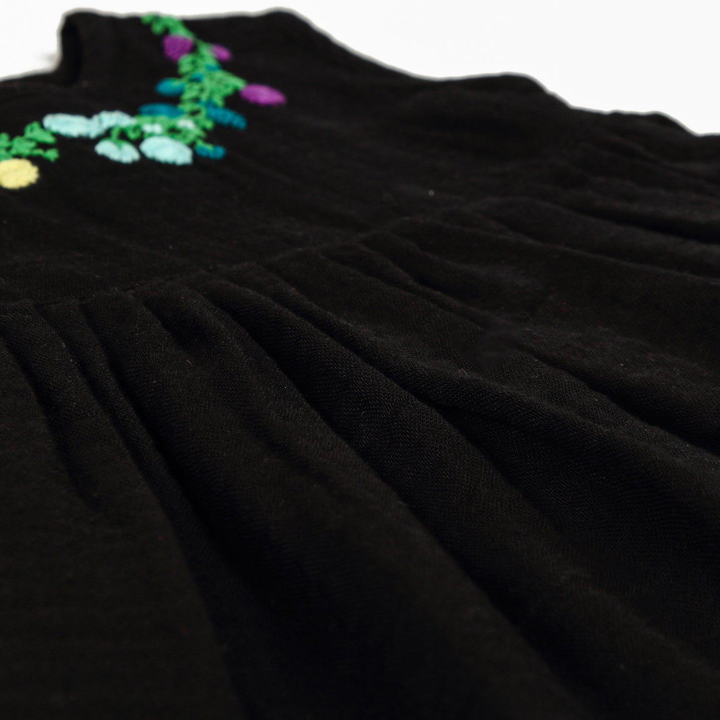 Black Fit and Flare Dress with Embrodiery Work
