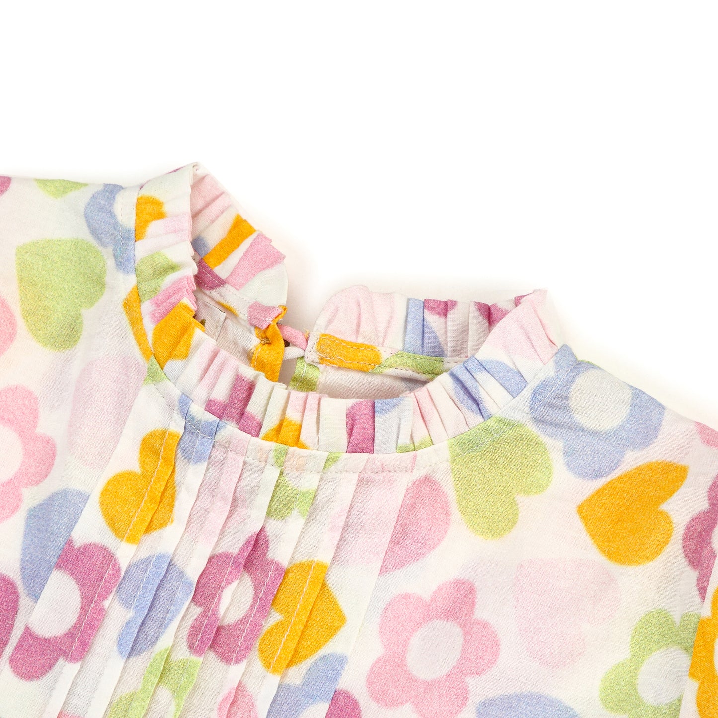 White Heart Colourful A line Dress